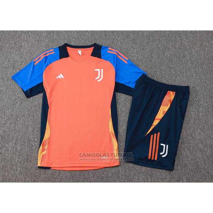 Fato de Treino Juventus Manga Curta 2024-2025 Laranja - Calcas Curta